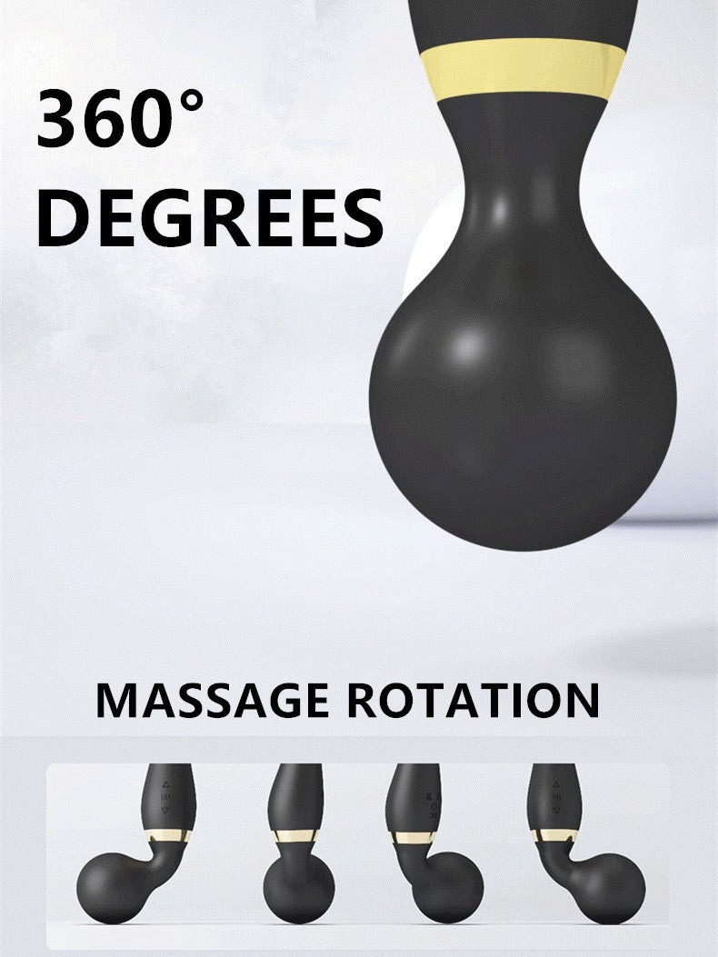 USB Rechargeable Massager Wand Vibrating Magic Massage Full Body Therapy Double Head